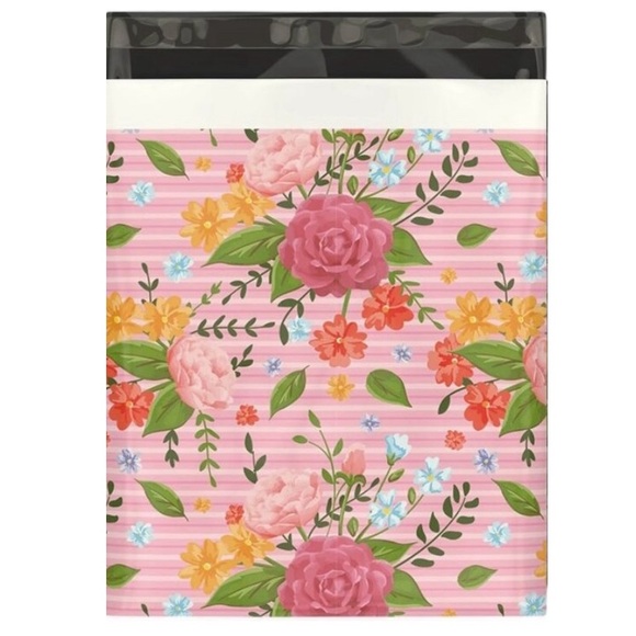 (50) Floral Rose Poly Mailers 10”x13” - Picture 2 of 2